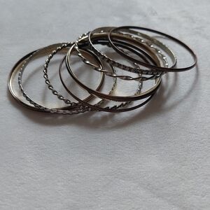 Sonoma Silver-Tone Stacked Bangle Bracelet Set